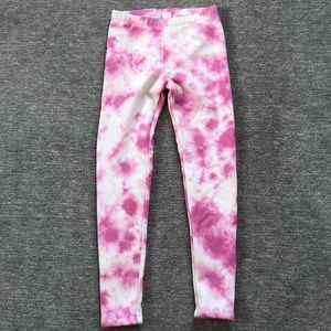 Gap Kids Pink/White Tie Dye Soft Skinny Sweatpants